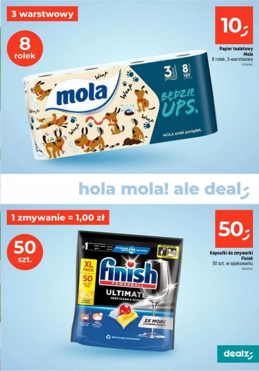 Gazetka promocyjna Dealz - ważna 26.09 do 02.10.2024 - strona 36 - produkty: Finish, Mola, Papier, Papier toaletowy, Zmywarki