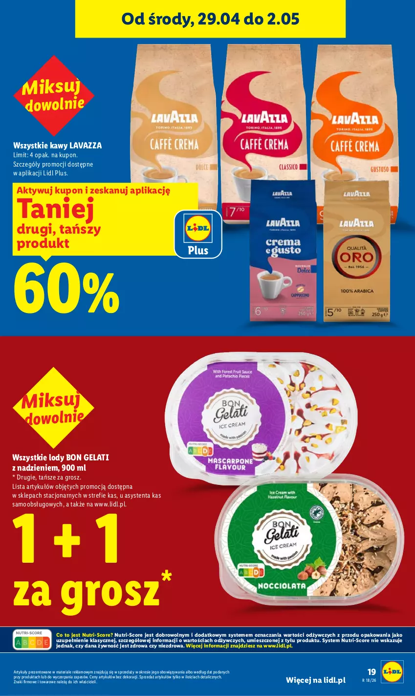 Gazetka promocyjna Lidl - Gazetka ważna od 29.04 do 2.05 - ważna 29.04 do 02.05.2026 - strona 19 - produkty: Lavazza, Lody
