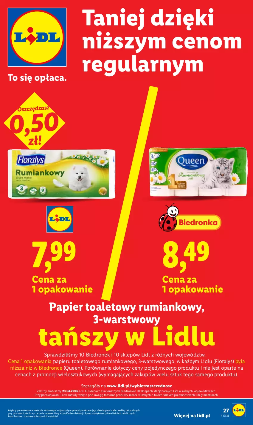 Gazetka promocyjna Lidl - Gazetka ważna od 29.04 do 2.05 - ważna 29.04 do 02.05.2026 - strona 27 - produkty: Flora, Gra, Papier, Papier toaletowy, Por, Rama, Rum