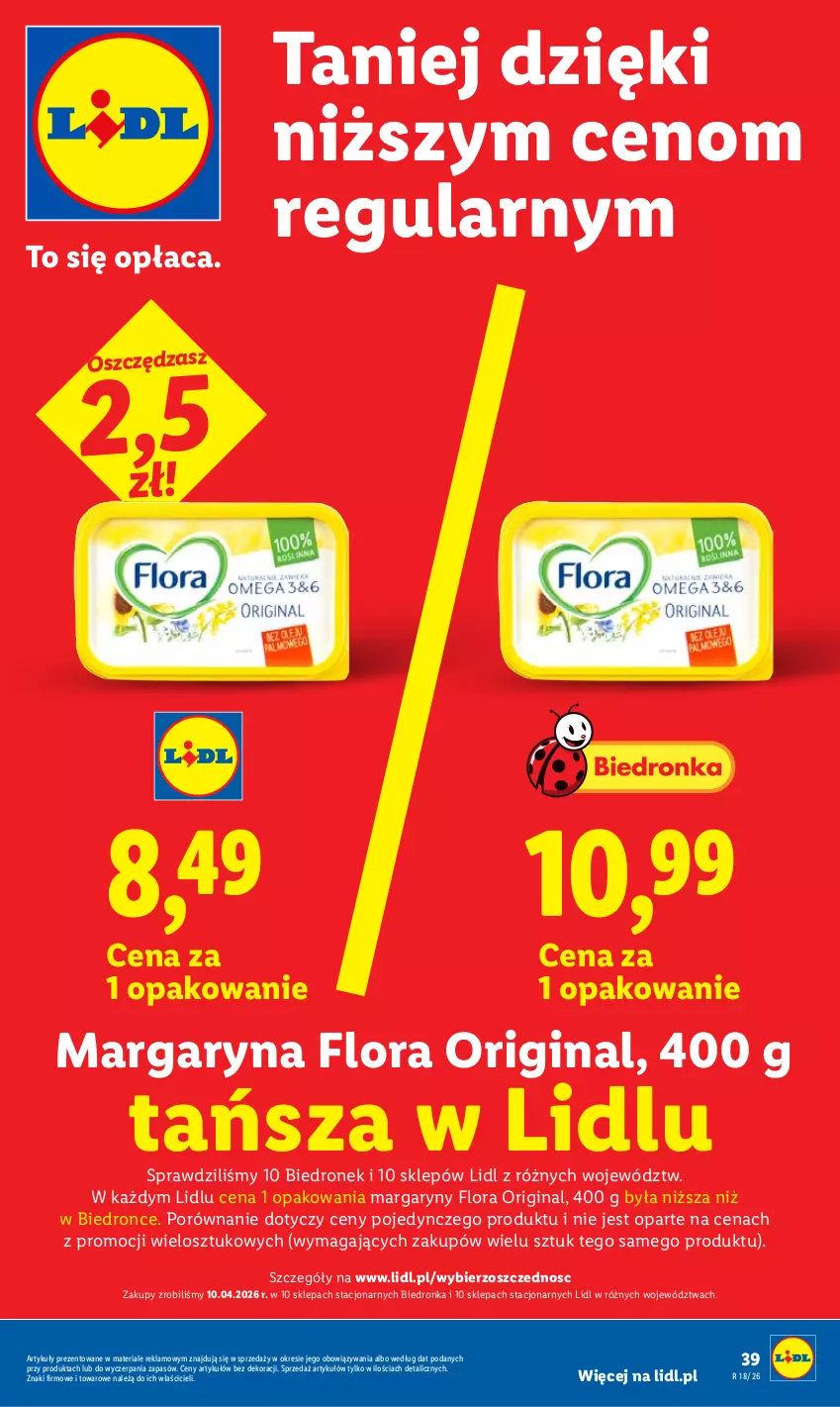 Gazetka promocyjna Lidl - Gazetka ważna od 29.04 do 2.05 - ważna 29.04 do 02.05.2026 - strona 39 - produkty: Flora, Gin, Margaryna, Por