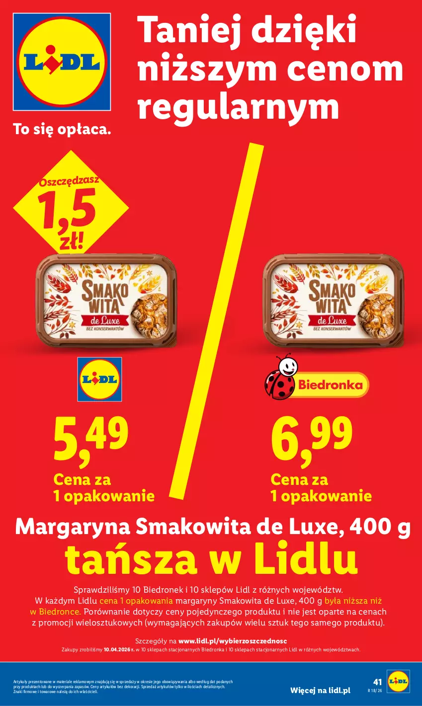 Gazetka promocyjna Lidl - Gazetka ważna od 29.04 do 2.05 - ważna 29.04 do 02.05.2026 - strona 41 - produkty: Margaryna, Por, Smakowita