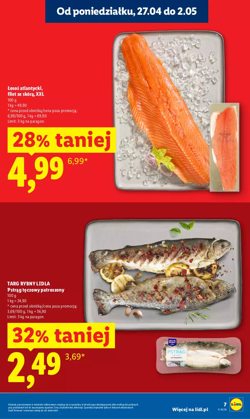 Gazetka promocyjna Lidl - Gazetka ważna od 29.04 do 2.05 - ważna 29.04 do 02.05.2026 - strona 7 - produkty: Pstrąg, Pstrąg tęczowy