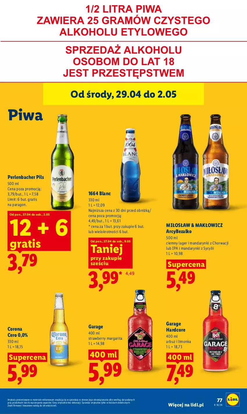 Gazetka promocyjna Lidl - Gazetka ważna od 29.04 do 2.05 - ważna 29.04 do 02.05.2026 - strona 79 - produkty: Arbuz, Gra, Limonka, Mandarynki, NBA, Piwa