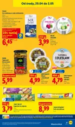 Gazetka promocyjna Lidl - Gazetka ważna od 29.04 do 2.05 - Gazetka - ważna od 02.05 do 02.05.2026 - strona 17 - produkty: Jan Niezbędny, Ser, Surówka, Oliwki, Sałat, Bagietka, Pilos, Surówka coleslaw, Folia aluminiowa