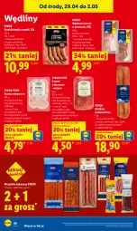 Gazetka promocyjna Lidl - Gazetka ważna od 29.04 do 2.05 - Gazetka - ważna od 02.05 do 02.05.2026 - strona 66 - produkty: Pur, Salami, Szynka wieprzowa, Kiełbasa podwawelska, Wawel, Szynka, PIKOK, Boczek, Frankfurterki, Kabanos, Kiełbasa