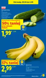 Gazetka promocyjna Lidl - Gazetka ważna od 29.04 do 2.05 - Gazetka - ważna od 02.05 do 02.05.2026 - strona 9 - produkty: Banany, Ogórek