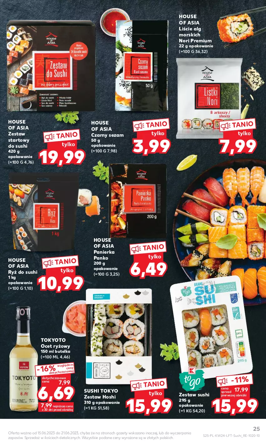 Gazetka promocyjna Kaufland - Gazetka tygodnia - ważna 15.06 do 21.06.2023 - strona 25 - produkty: House of Asia, LG, Ocet, Ocet ryżowy, Ryż, Ryż do sushi, Sezam, Sushi