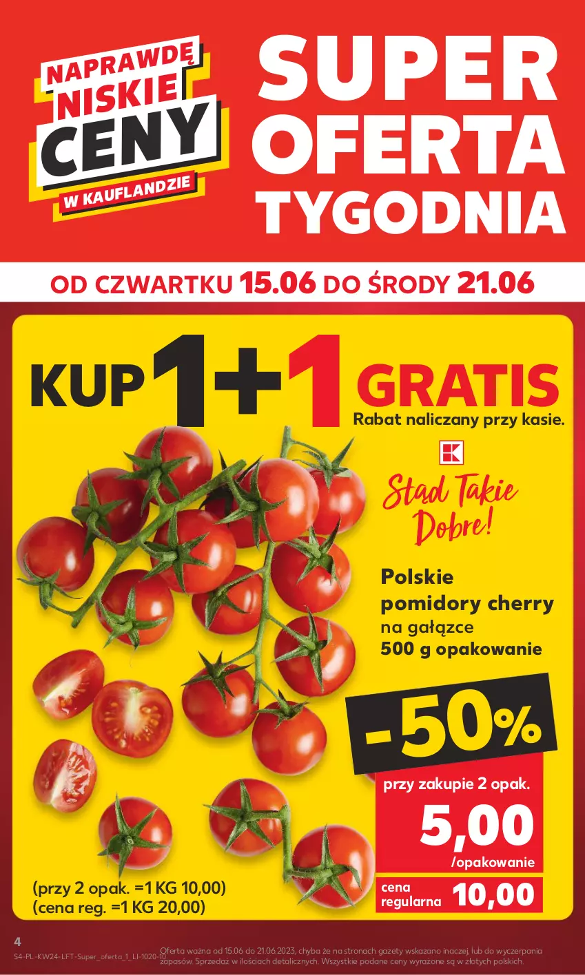 Gazetka promocyjna Kaufland - Gazetka tygodnia - ważna 15.06 do 21.06.2023 - strona 4 - produkty: Gra, Pomidory