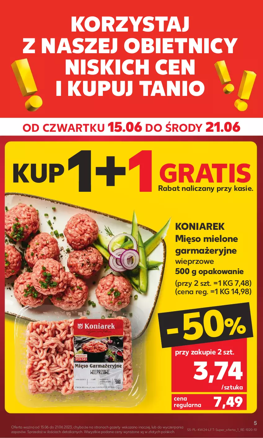 Gazetka promocyjna Kaufland - Gazetka tygodnia - ważna 15.06 do 21.06.2023 - strona 5 - produkty: Gra, Mięso, Mięso mielone