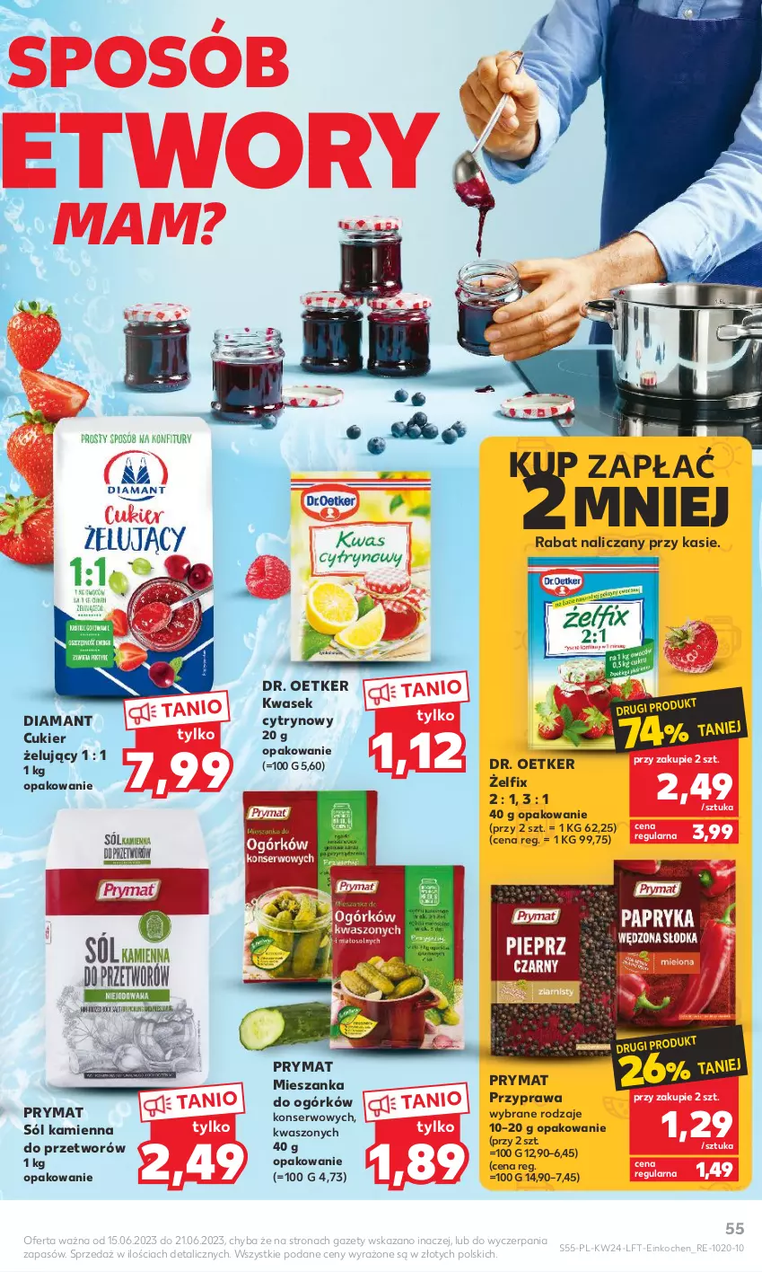 Gazetka promocyjna Kaufland - Gazetka tygodnia - ważna 15.06 do 21.06.2023 - strona 55 - produkty: Cukier, Diamant, Dr. Oetker, Koc, Prymat, Ser, Sól