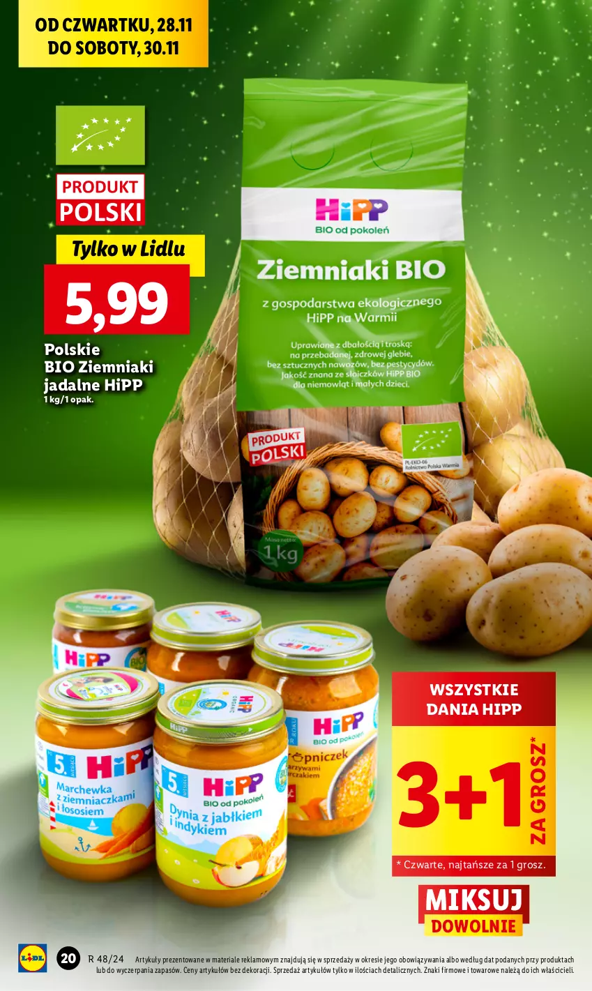 Gazetka promocyjna Lidl - GAZETKA - ważna 28.11 do 30.11.2024 - strona 20 - produkty: HiPP, Ziemniaki