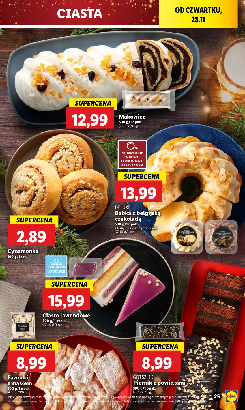 Gazetka promocyjna Lidl - GAZETKA - ważna 28.11 do 30.11.2024 - strona 25 - produkty: Babka, Fa, Faworki, Kosz, LG, Makowiec, Piec, Piernik, Regał