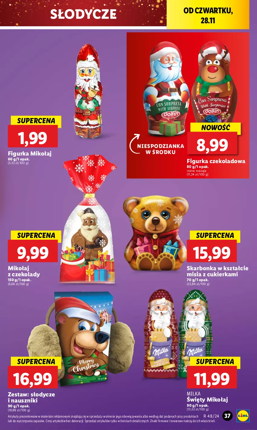 Gazetka promocyjna Lidl - GAZETKA - ważna 28.11 do 30.11.2024 - strona 37 - produkty: Cukier, Milka