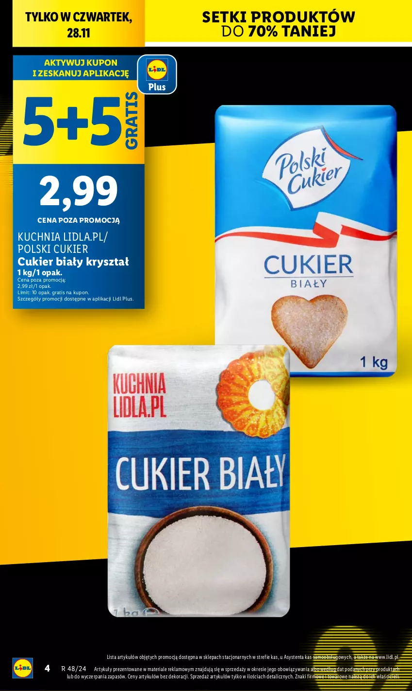 Gazetka promocyjna Lidl - GAZETKA - ważna 28.11 do 30.11.2024 - strona 4 - produkty: Cukier, Gra, Kuchnia