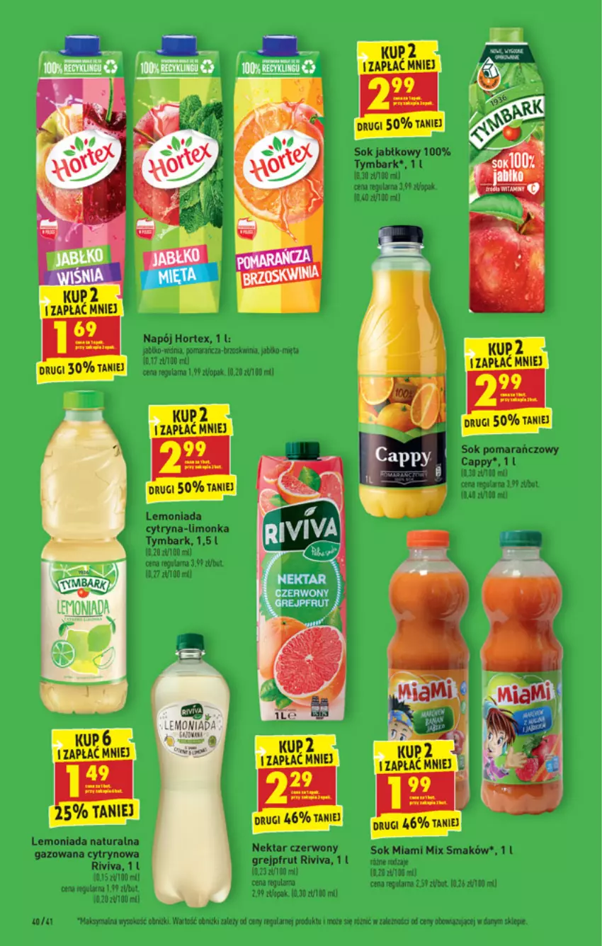 Gazetka promocyjna Biedronka - W tym tygodniu PN - ważna 10.05 do 15.05.2021 - strona 40 - produkty: Cappy, Grejpfrut, Hortex, Lemoniada, Limonka, Mięta, Napój, Nektar, Sok, Sok jabłkowy, Tymbark