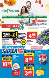 Gazetka promocyjna Spar - Gazetka - ważna od 12.11 do 12.11.2021 - strona 1 - produkty: Piwa, Ser, Gra, Borówka, Jogurt, Szynka konserwowa, Szynka, Fanta, Fa