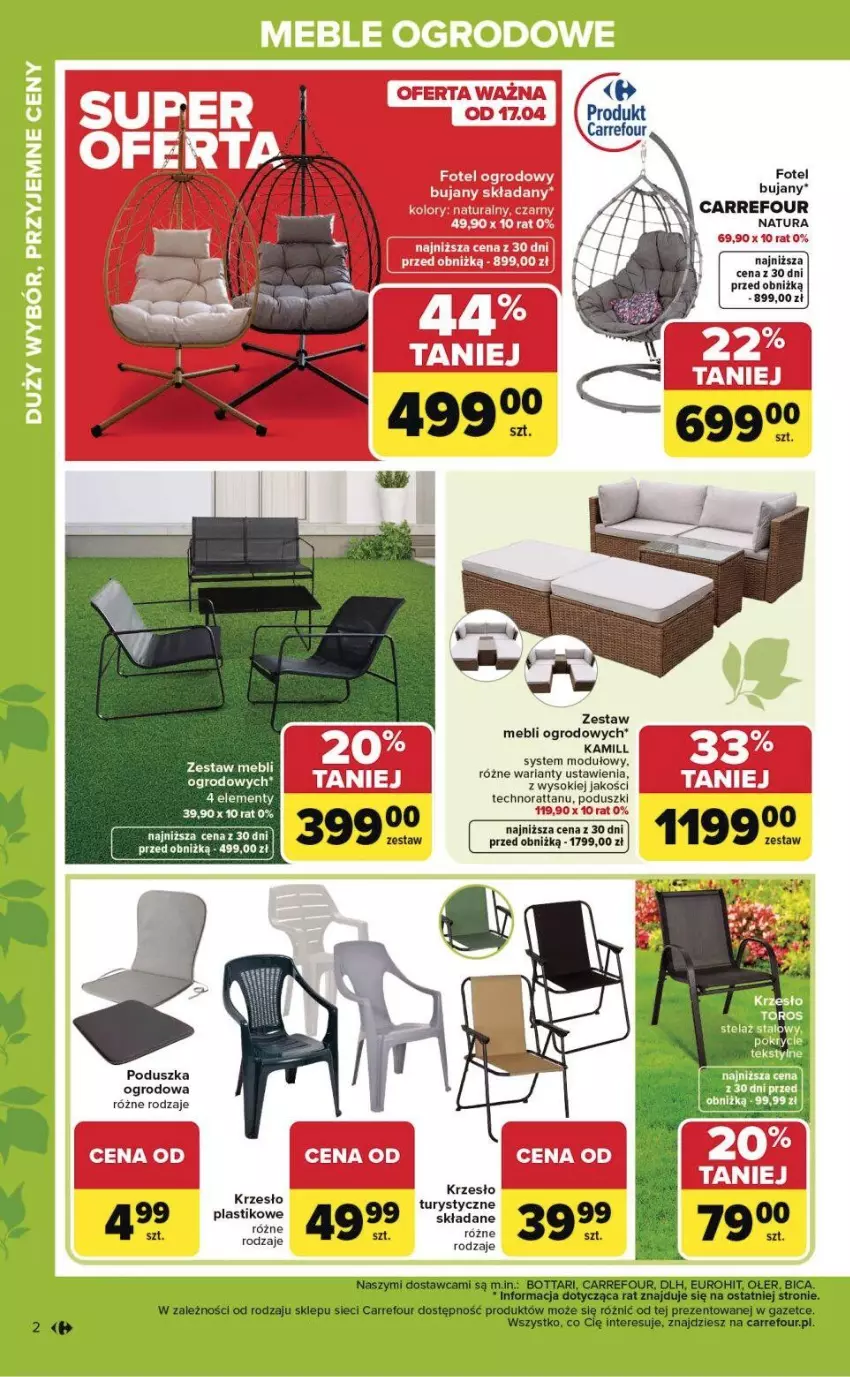Gazetka promocyjna Carrefour - Gazetka Ogród, gdzie kwitnie życie - ważna 07.04 do 02.05.2026 - strona 2 - produkty: BIC, Fotel, Kamill, Krzesło, Poduszka