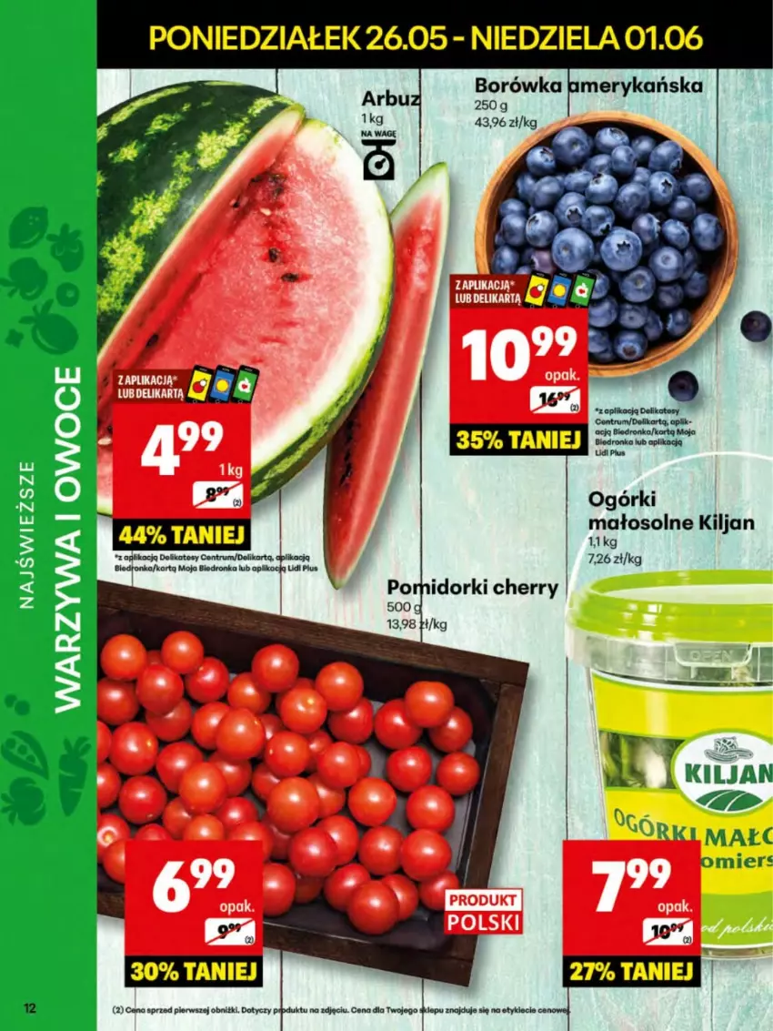 Gazetka promocyjna Delikatesy Centrum - Franczyza DC22 Poniedziałek - ważna 26.05 do 01.06.2025 - strona 12 - produkty: Owoce, Pomidorki, Rum, Warzywa, Warzywa i owoce