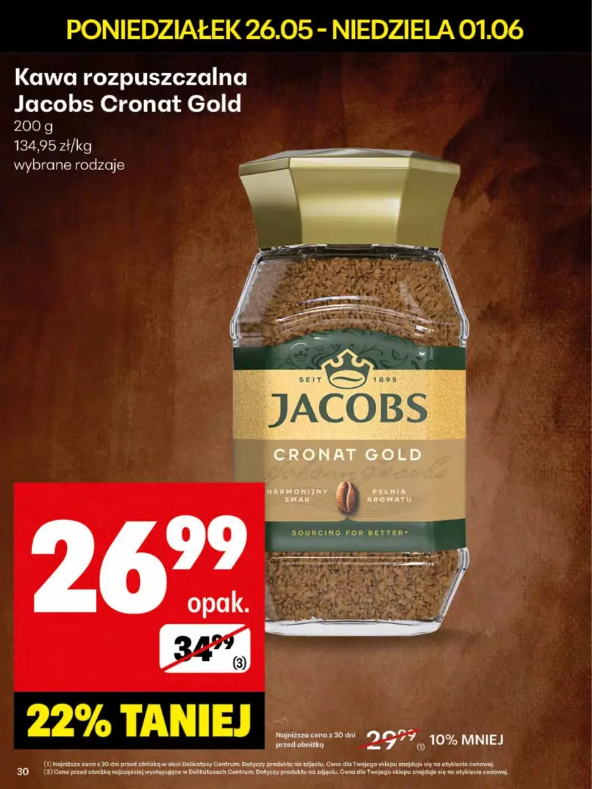 Gazetka promocyjna Delikatesy Centrum - Franczyza DC22 Poniedziałek - ważna 26.05 do 01.06.2025 - strona 30 - produkty: Jacobs, Kawa, Kawa rozpuszczalna, Rum