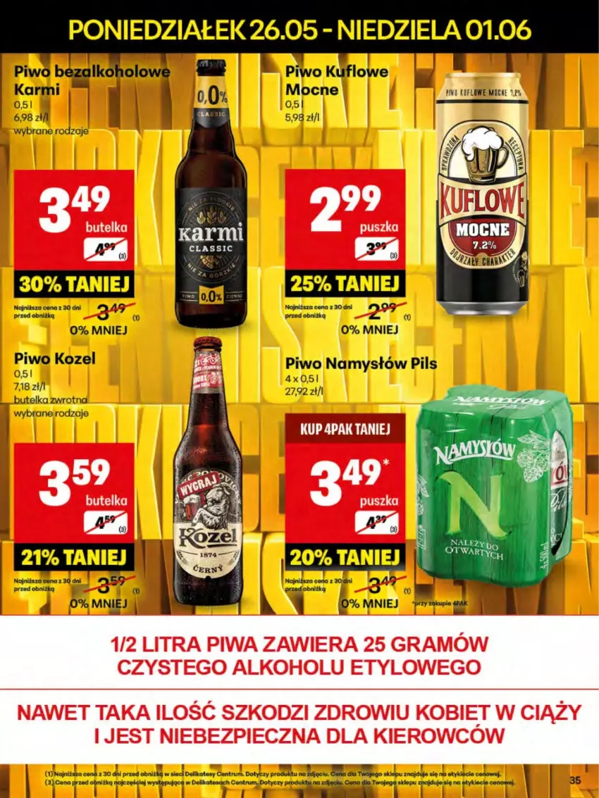 Gazetka promocyjna Delikatesy Centrum - Franczyza DC22 Poniedziałek - ważna 26.05 do 01.06.2025 - strona 35 - produkty: Gra, Piec, Piwa
