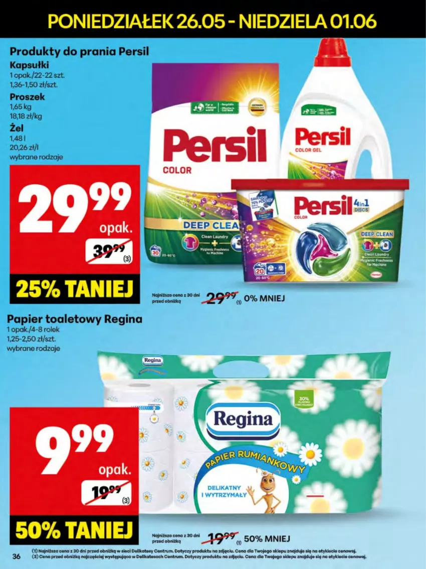 Gazetka promocyjna Delikatesy Centrum - Franczyza DC22 Poniedziałek - ważna 26.05 do 01.06.2025 - strona 36 - produkty: Gin, Papier, Papier toaletowy, Persil, Rum