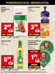 Gazetka promocyjna Delikatesy Centrum - Franczyza DC22 Poniedziałek - Gazetka - ważna od 01.06 do 01.06.2025 - strona 22 - produkty: Makaron, Kujawski, Rum, Kasza jęczmienna, Pasztet, Goliard, Sarita, Kasza, Olej