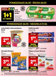 Gazetka promocyjna Delikatesy Centrum - Franczyza DC22 Poniedziałek - Gazetka - ważna od 01.06 do 01.06.2025 - strona 28 - produkty: Ketchup, Cheetos, Ser, Ryż, Rum, Chipsy, Chrupki, Wafle, Lody, Grześki, Zielona Budka, Kubek