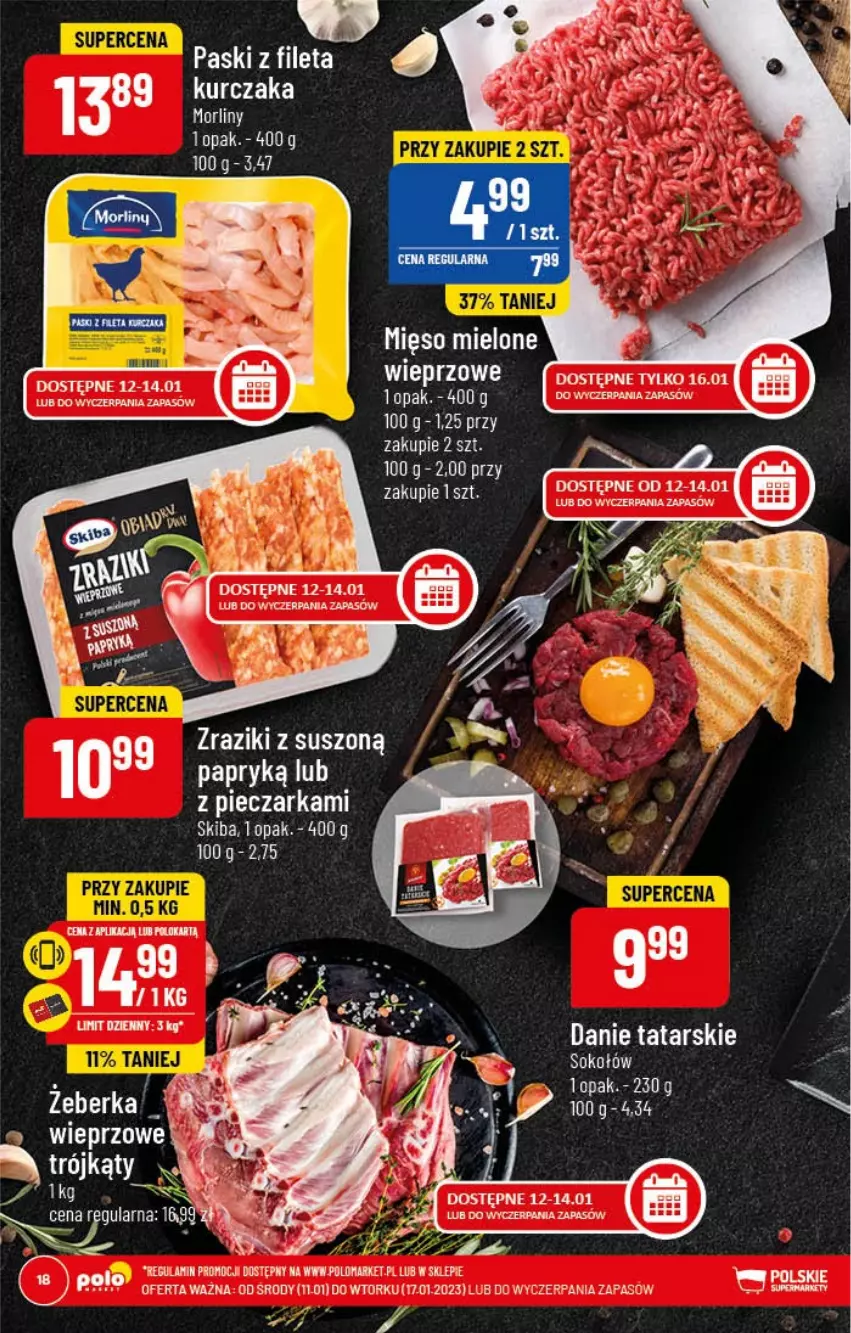 Gazetka promocyjna PoloMarket - Gazetka pomocyjna - ważna 11.01 do 17.01.2022 - strona 18 - produkty: Kurczak, Mięso, Mięso mielone, Piec, Pieczarka, Sok, Sokołów