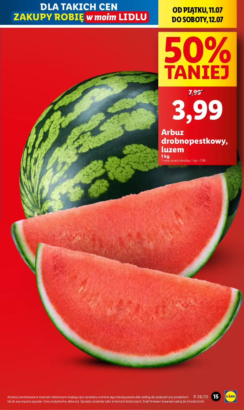 Gazetka promocyjna Lidl - GAZETKA - ważna 10.07 do 12.07.2025 - strona 15 - produkty: Arbuz