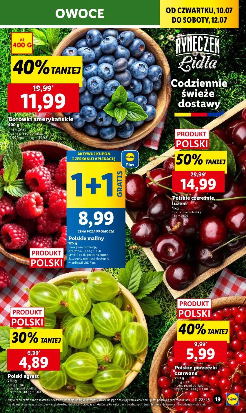 Gazetka promocyjna Lidl - GAZETKA - ważna 10.07 do 12.07.2025 - strona 23 - produkty: Gra, Gres, Maliny, Owoce, Por, Porzeczki czerwone