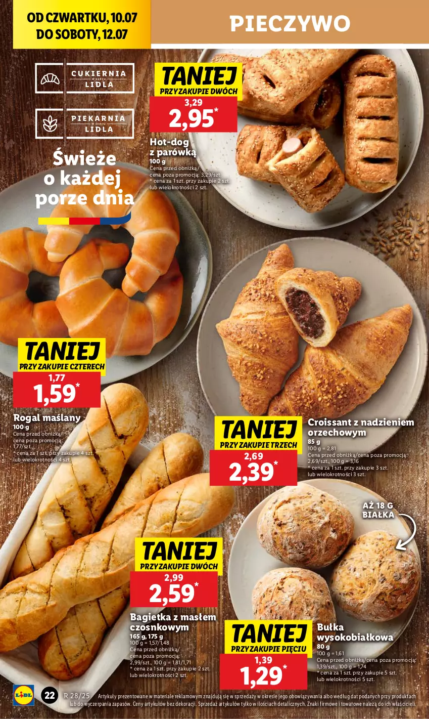 Gazetka promocyjna Lidl - GAZETKA - ważna 10.07 do 12.07.2025 - strona 26 - produkty: Bagietka, Bułka, Croissant, Piec, Pieczywo, Por, Rogal, Sok