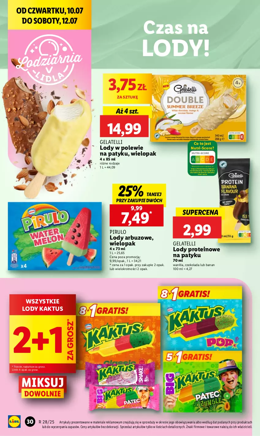 Gazetka promocyjna Lidl - GAZETKA - ważna 10.07 do 12.07.2025 - strona 38 - produkty: Arbuz, Czekolada, Kaktus, Lody, Wazon