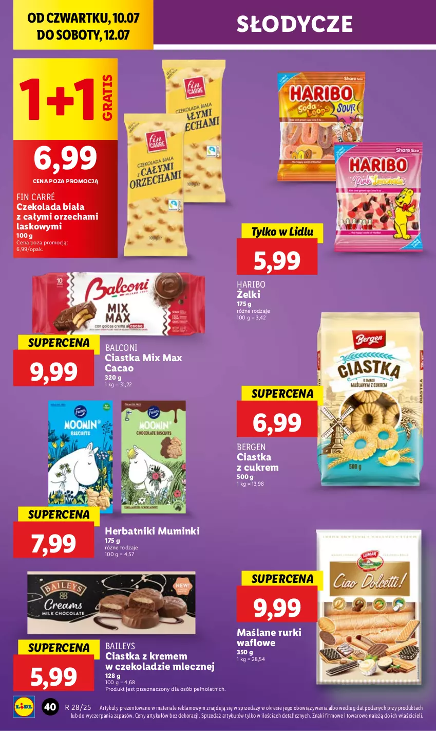 Gazetka promocyjna Lidl - GAZETKA - ważna 10.07 do 12.07.2025 - strona 52 - produkty: Alcon, Ciastka, Czekolada, Gra, Haribo, Herbatniki, Rurki