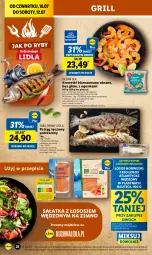 Gazetka promocyjna Lidl - GAZETKA - Gazetka - ważna od 12.07 do 12.07.2025 - strona 32 - produkty: Sałatka, Sos, Pstrąg tęczowy, Sałat, Pstrąg, Krewetki, Grill, Lazur