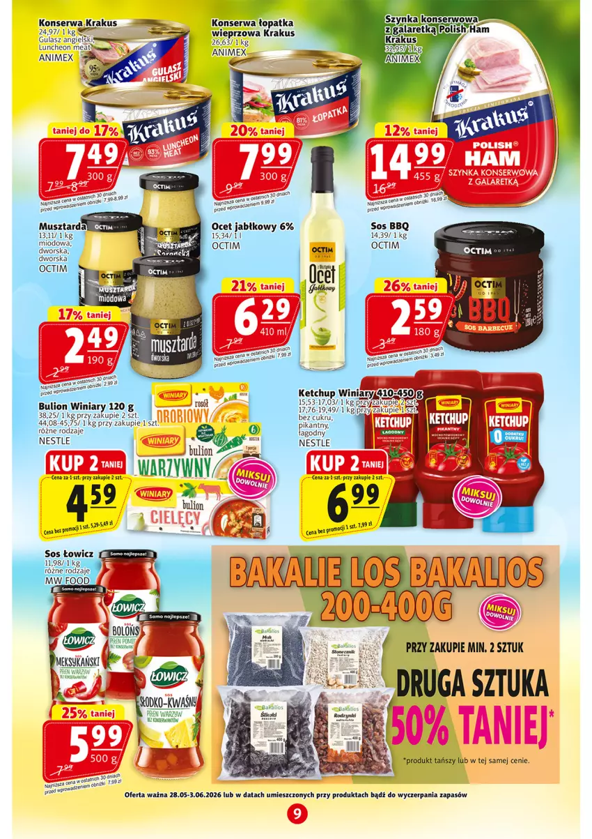 Gazetka promocyjna Prim Market - ważna 28.05 do 04.06.2026 - strona 9 - produkty: Bulion, Ketchup, Krakus, Lion, Ser, Sos, Winiary