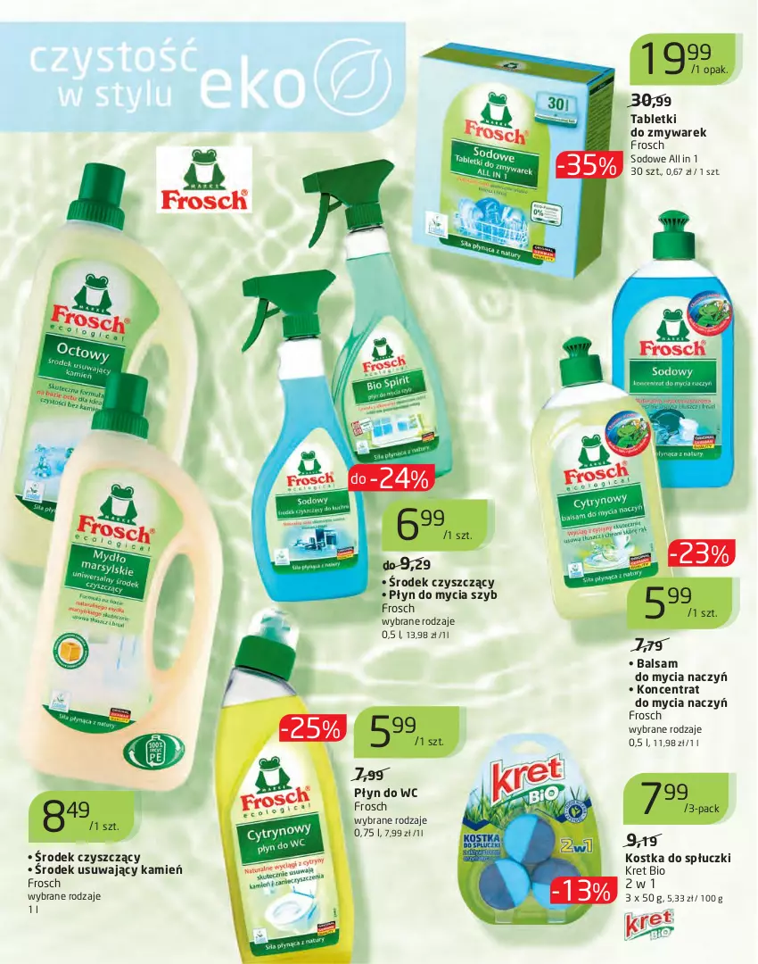 Gazetka promocyjna Intermarche - Chemia - ważna 13.07 do 26.07.2021 - strona 4 - produkty: Balsam do mycia naczyń, Do mycia naczyń, Frosch, Koncentrat do mycia naczyń, Kret, Płyn do mycia, Płyn do wc, Tablet