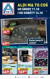 Gazetka promocyjna Aldi - Artykuły przemysłowe i tekstylia - Gazetka - ważna od 14.10 do 14.10.2023 - strona 1 - produkty: Koc, Gra, Puzzle, Tarka, Wkręt, Wkrętarka, Poduszka, Akumulator, Fa