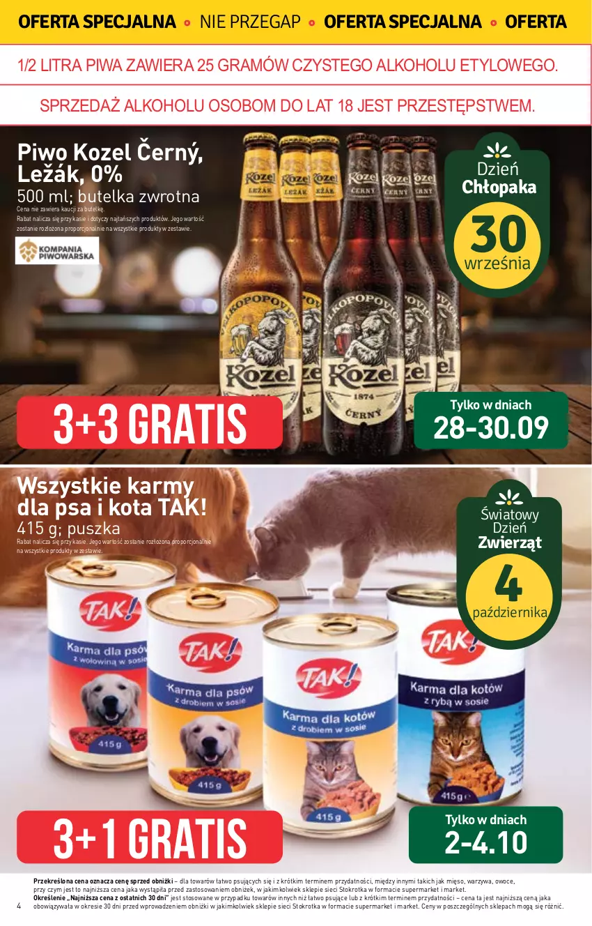 Gazetka promocyjna Stokrotka - Market - ważna 28.09 do 04.10.2023 - strona 4 - produkty: Gra, Kozel, Mięso, Owoce, Piwa, Piwo, Por, Warzywa