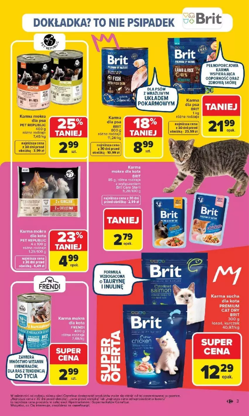 Gazetka promocyjna Carrefour - Gazetka Pies & kot od poniedziałku! - ważna 02.02 do 14.02.2026 - strona 3 - produkty: Brit, Por