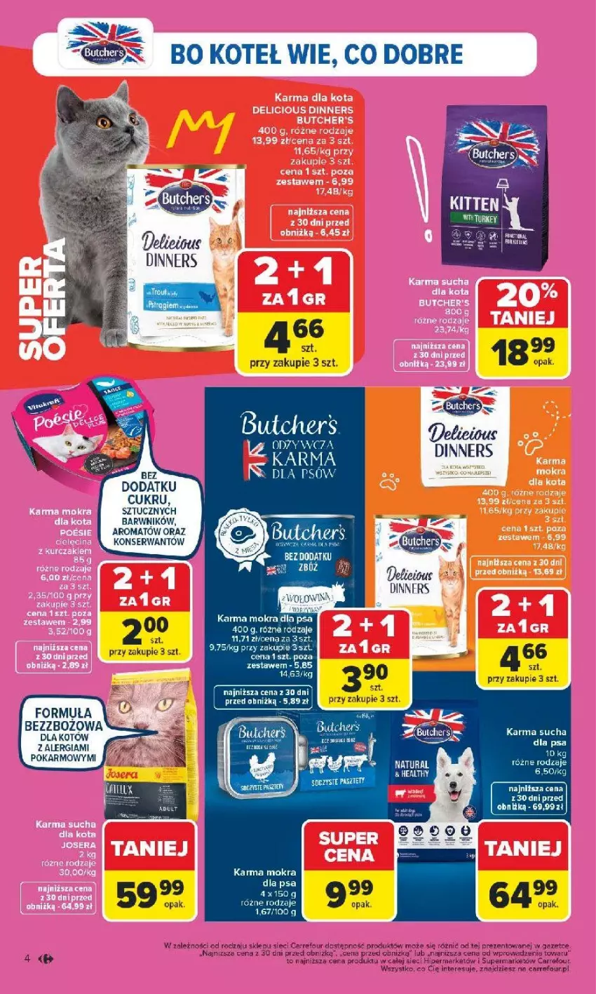 Gazetka promocyjna Carrefour - Gazetka Pies & kot od poniedziałku! - ważna 02.02 do 14.02.2026 - strona 4 - produkty: BIC, Ser, Sok