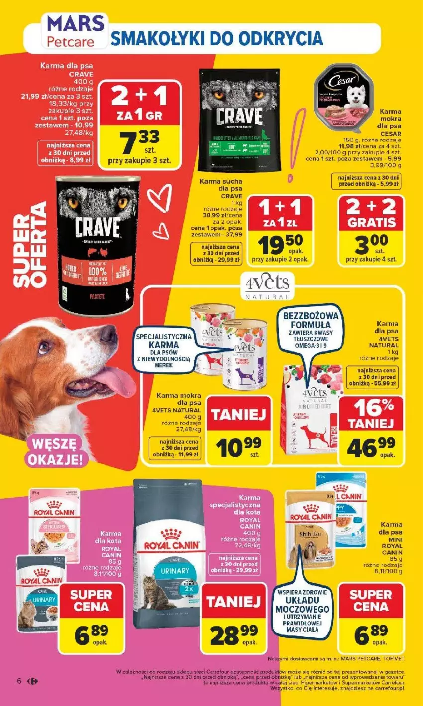 Gazetka promocyjna Carrefour - Gazetka Pies & kot od poniedziałku! - ważna 02.02 do 14.02.2026 - strona 6 - produkty: Fa, Gra, Mars, Omega-3, Zdrowie