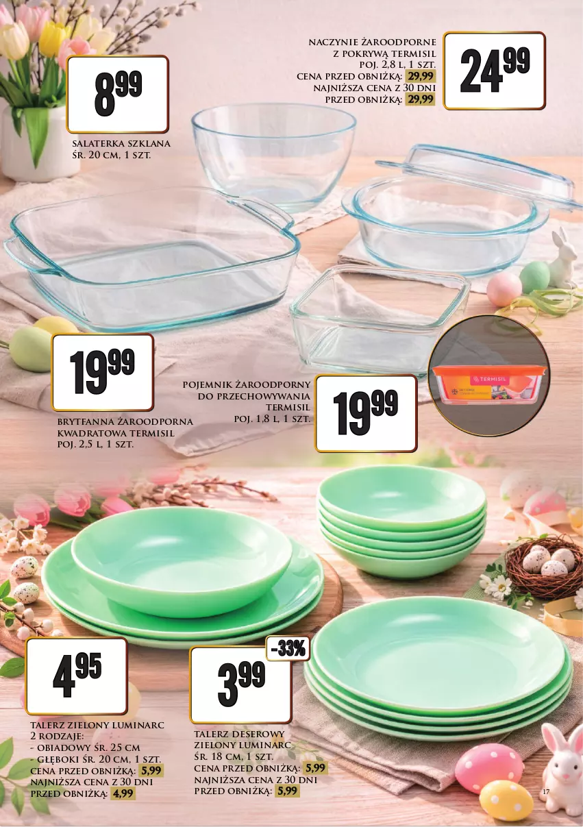 Gazetka promocyjna Dino - Katalog / Czas na Wielkanoc - ważna 09.03 do 21.03.2026 - strona 17 - produkty: Deser, Fa, LANA, Naczynie żaroodporne, Pojemnik, Por, Salaterka, Ser, Talerz, Talerz deserowy