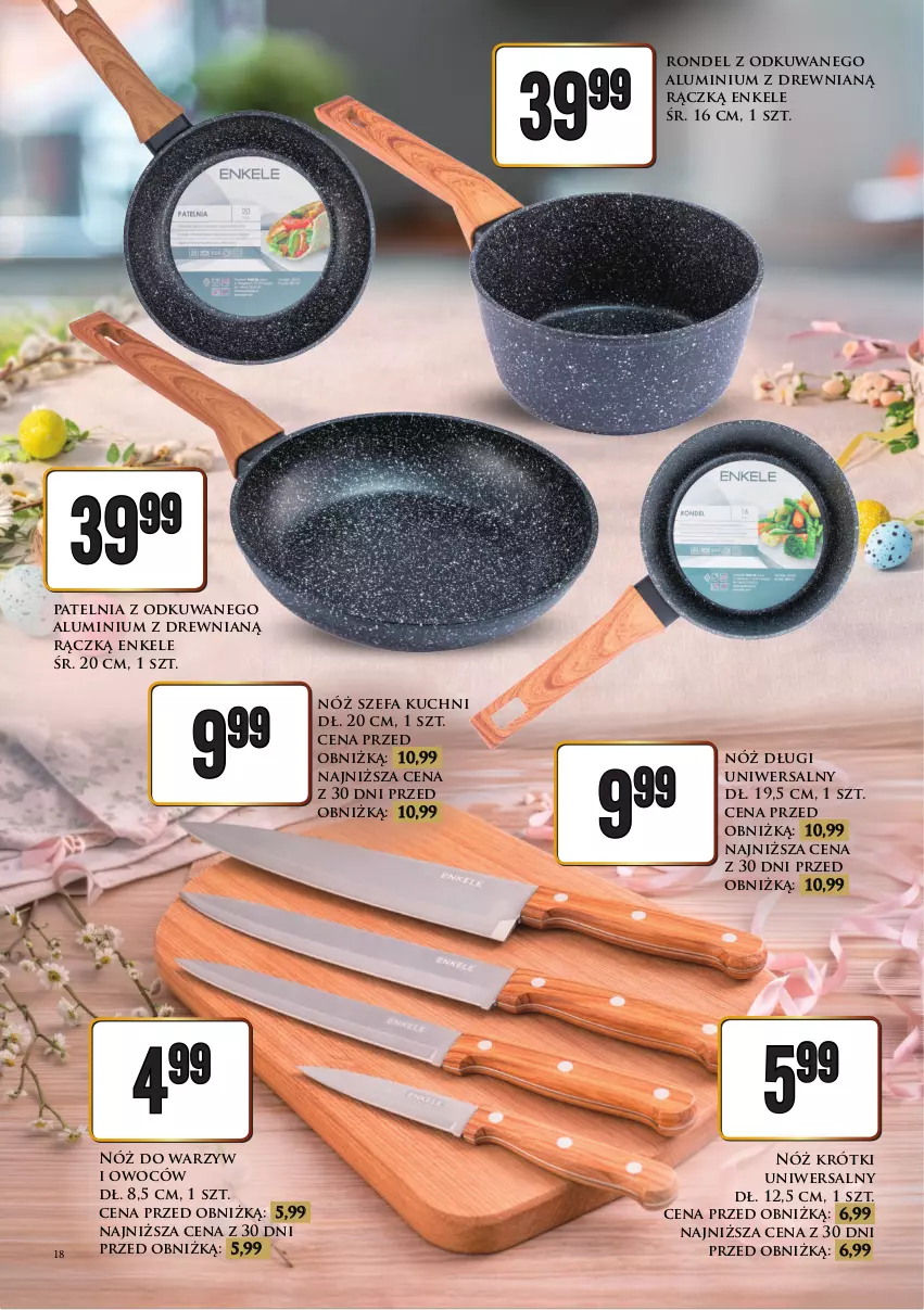 Gazetka promocyjna Dino - Katalog / Czas na Wielkanoc - ważna 09.03 do 21.03.2026 - strona 18 - produkty: Fa, Nóż szefa kuchni, Patelnia, Rondel