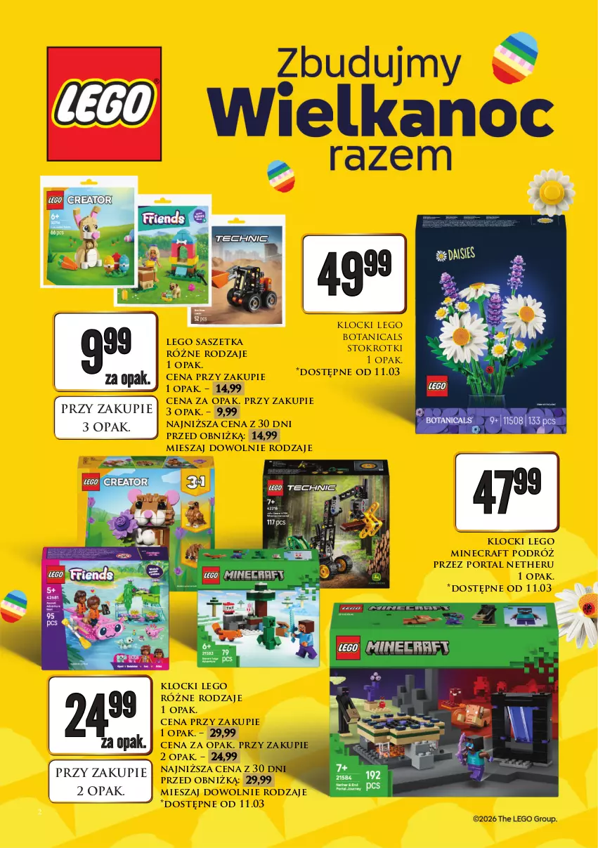Gazetka promocyjna Dino - Katalog / Czas na Wielkanoc - ważna 09.03 do 21.03.2026 - strona 2 - produkty: Klocki, LEGO, LEGO Minecraft, Minecraft, Por, Portal