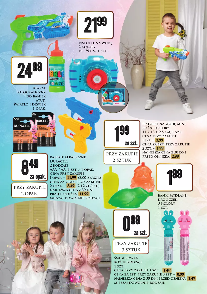 Gazetka promocyjna Dino - Katalog / Czas na Wielkanoc - ważna 09.03 do 21.03.2026 - strona 8 - produkty: Baterie alkaliczne, Duracell, Gra, Pistolet