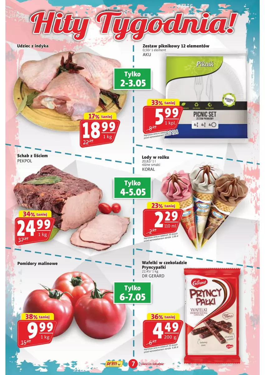 Gazetka promocyjna Prim Market - ważna 02.05 do 07.05.2025 - strona 7 - produkty: Dr Gerard, Lody, Pekpol, Pomidory
