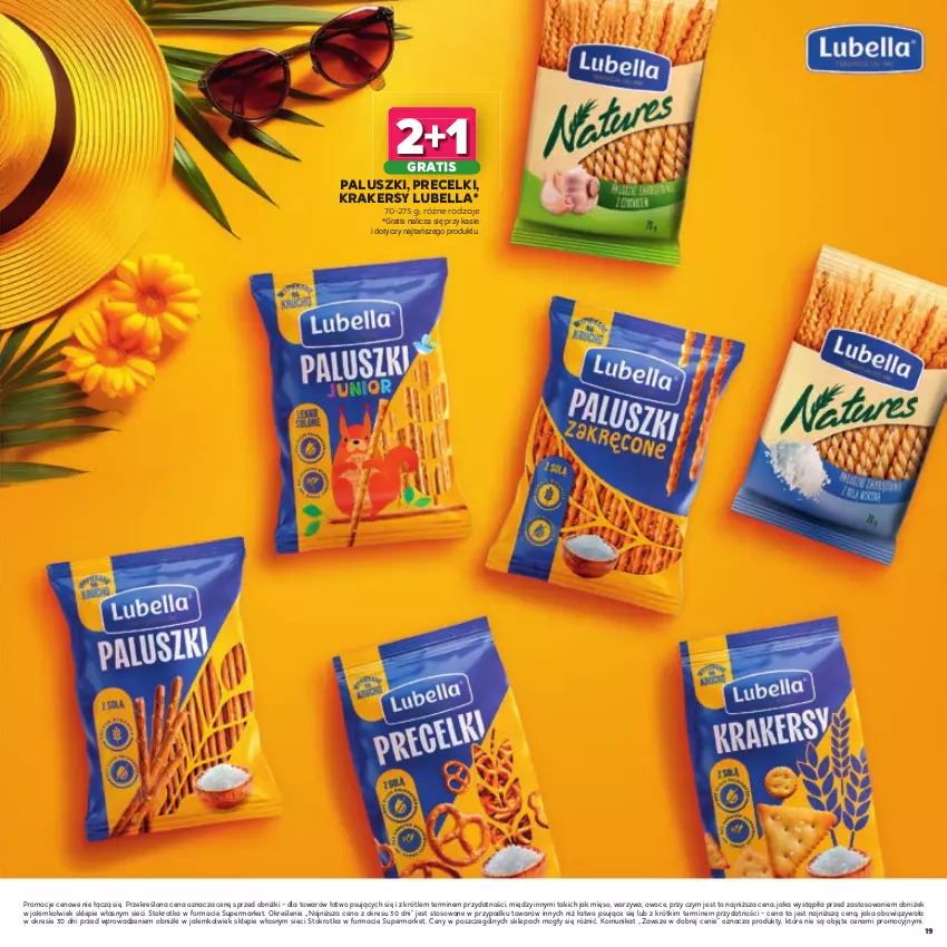 Gazetka promocyjna Stokrotka - Katalog Łap Okazje! - ważna 02.07 do 15.07.2026 - strona 19 - produkty: Bell, Bella, Gra, Krakersy, Lubella, Mięso, Owoce, Precelki, Warzywa