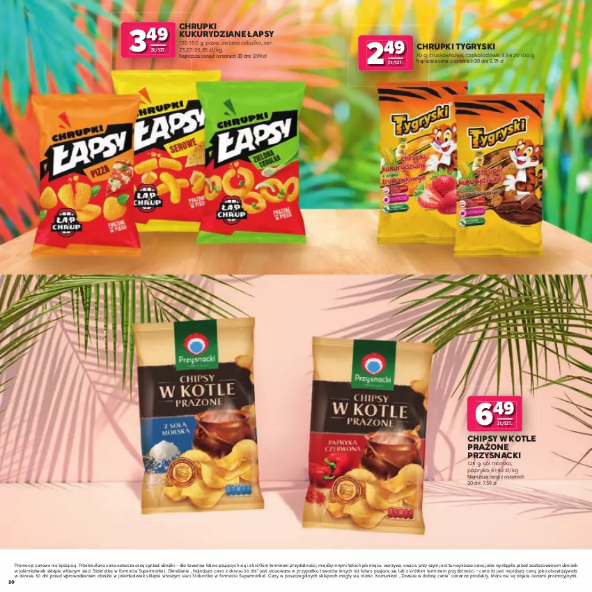Gazetka promocyjna Stokrotka - Katalog Łap Okazje! - ważna 02.07 do 15.07.2026 - strona 20 - produkty: Chipsy, Chrupki, Gry, Mięso, Owoce, Papryka, Pizza, Przysnacki, Ser, Sól, Warzywa