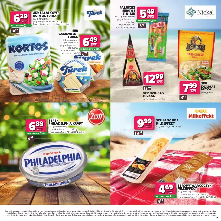 Gazetka promocyjna Stokrotka - Katalog Łap Okazje! - ważna 02.07 do 15.07.2026 - strona 29 - produkty: Camembert, Gin, Koc, Mięso, Owoce, Philadelphia, Sałat, Ser, Serek, Warzywa