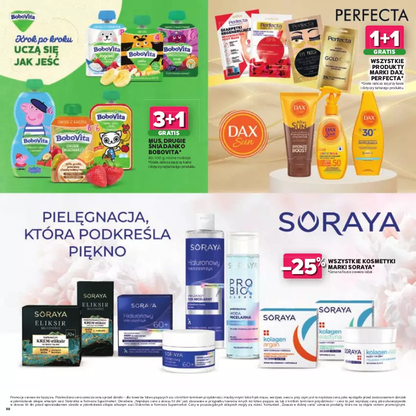 Gazetka promocyjna Stokrotka - Katalog Łap Okazje! - ważna 02.07 do 15.07.2026 - strona 30 - produkty: BoboVita, DAX, Gra, Mięso, Mus, Owoce, Perfecta, Warzywa